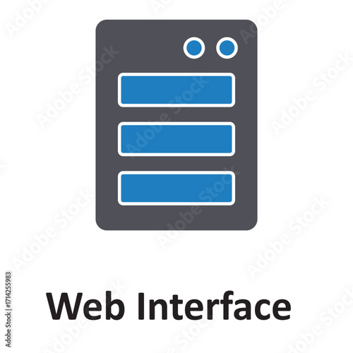 Web interface Vector Icon which can easily modify or edit