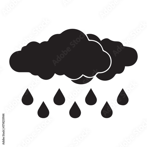 Clouds with raindrop