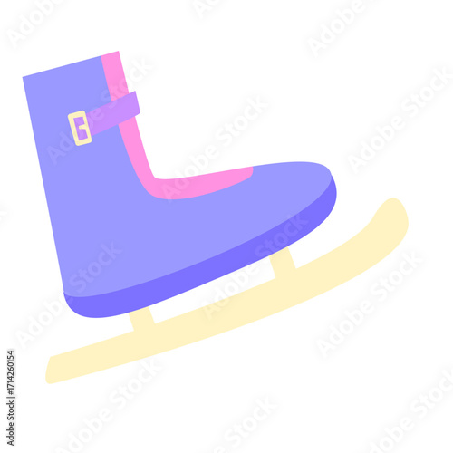 Winter ice skate icon 