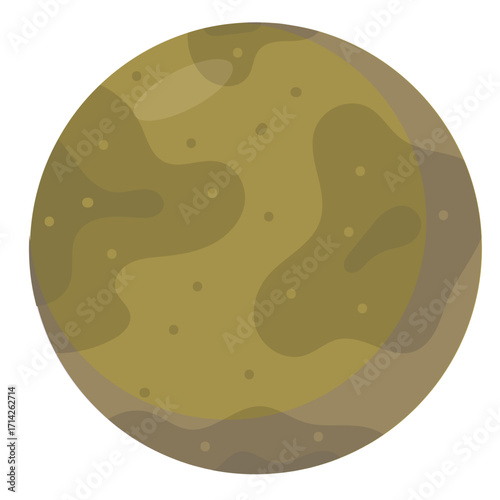 Cartoon illustration of the planet Mercury
