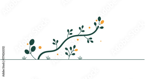 Cultivating Sustainable Futures: An Optimistic Flat Design Narrative for Eco-Conscious Brands