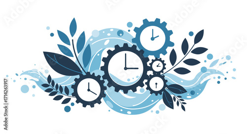 Elevating Eco-Conscious Brands: Abstract Vector for Sustainable Vision & Growth