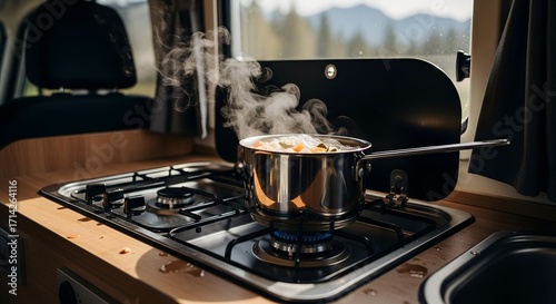 Cooking a Delicious Meal in a Campervan Kitchen