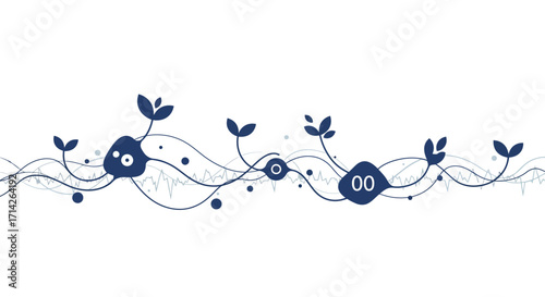 Dynamic Eco-Growth Pattern: Interconnected Biomorphic Forms for Sustainable Brand Storytelling