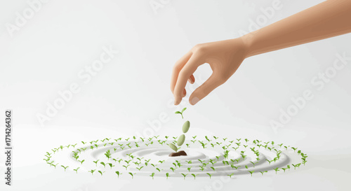 Conscious Cultivation: Hand Gently Sowing Seeds for a Sustainable, Brighter Tomorrow