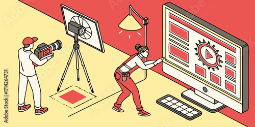 Video production team creates stunning online content for engaging social media campaigns today