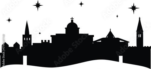 Bethlehem skyline silhouette vector illustration