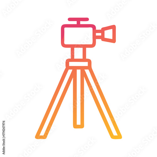 Camera tripod in gradient design with a modern look  