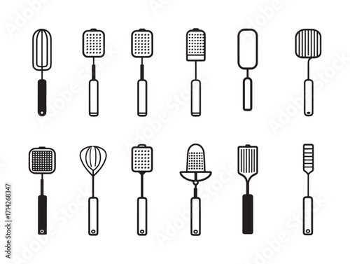 Potato Masher Minimalist Line Art Illustration
