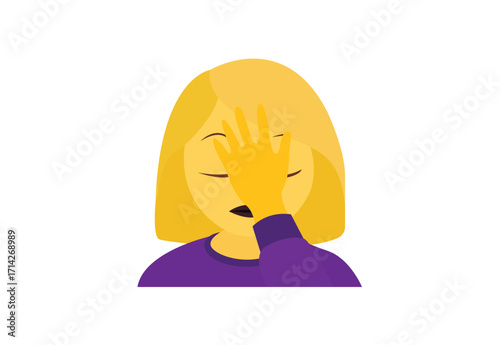 woman facepalming facepalm oh no gesture person frustration embarrassment women girl