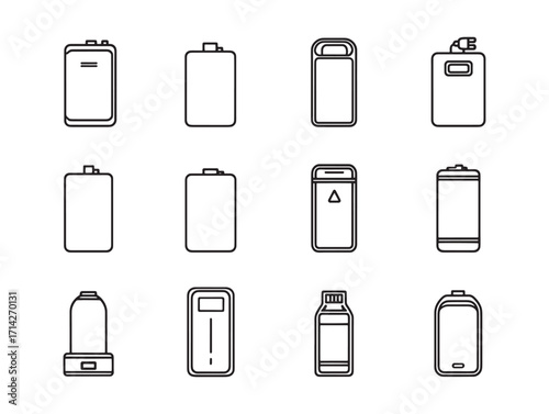 Power Bank Minimalist Line Art Design  