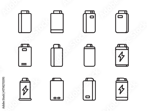 Power Bank Ultra Minimalist Line Illustration  