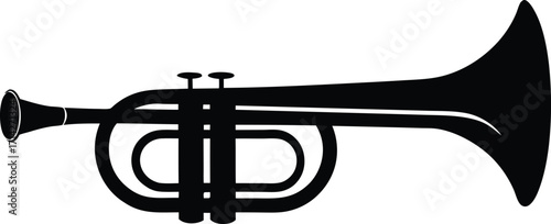 Trumpet silhouette vector illustration