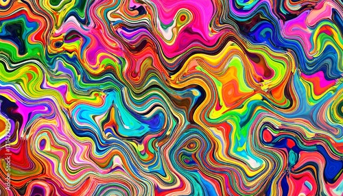 Wallpaper Mural Vibrant abstract swirl pattern Torontodigital.ca