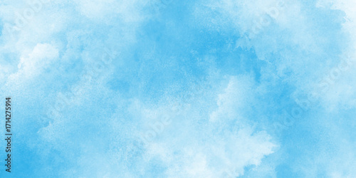  Creative vintage light sky blue background with various clouds and fogg, watercolor scraped grungy background, blue sky clouds for background blue sunny sky with white clouds,