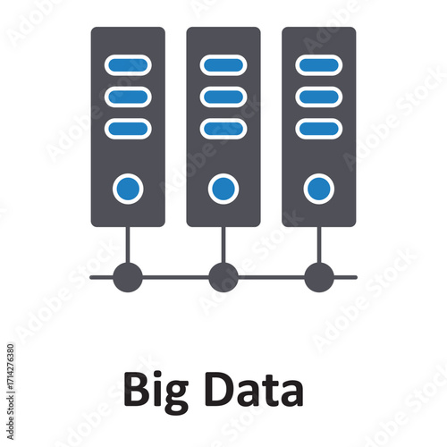 Big data Vector Icon which can easily modify or edit