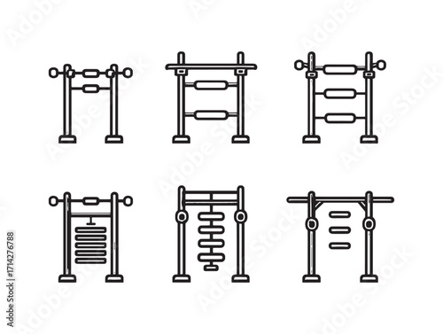 Pull-up bar fitness workout gear sketch