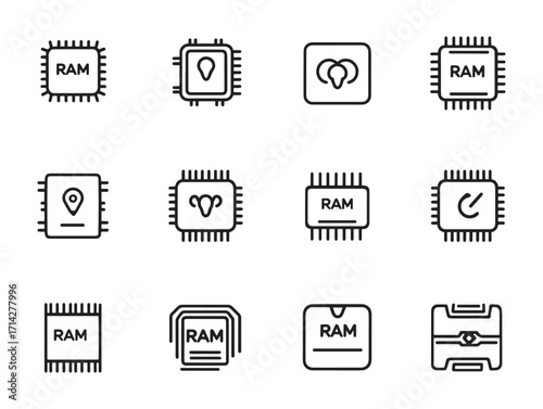 RAM module computer memory hardware illustration