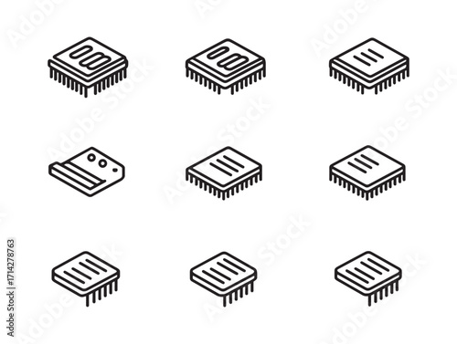 RAM module hardware component digital illustration