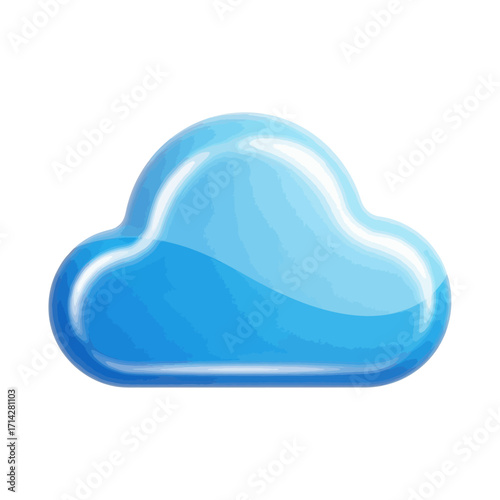 Innovative blue cloud symbol depicting cutting-edge data management and remote access technology, essential for contemporary digital infrastructure and seamless online solutions