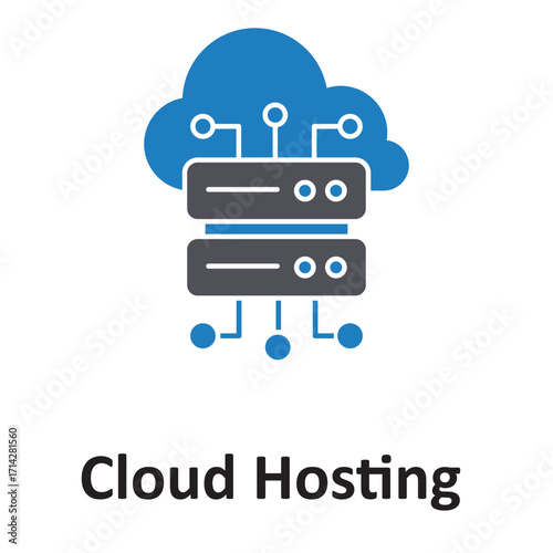 cloud hosting Vector Icon which can easily modify or edit