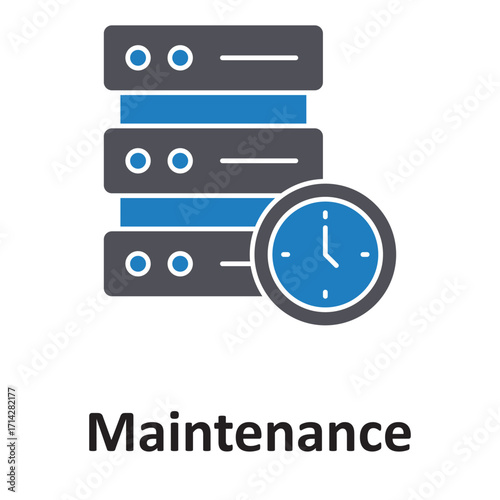 scheduled maintenance Vector Icon which can easily modify or edit