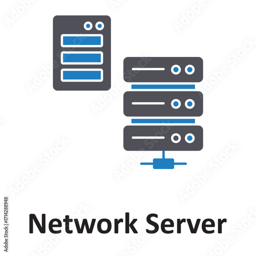 network server Vector Icon which can easily modify or edit