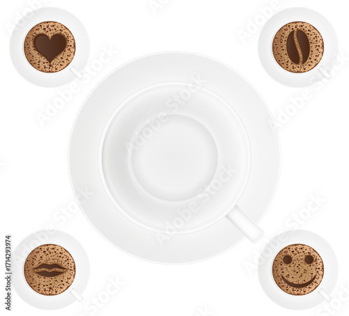 cup for coffee cartoon stock vector illustration isolated on white background