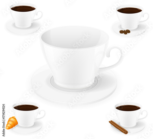cup for coffee cartoon stock vector illustration isolated on white background