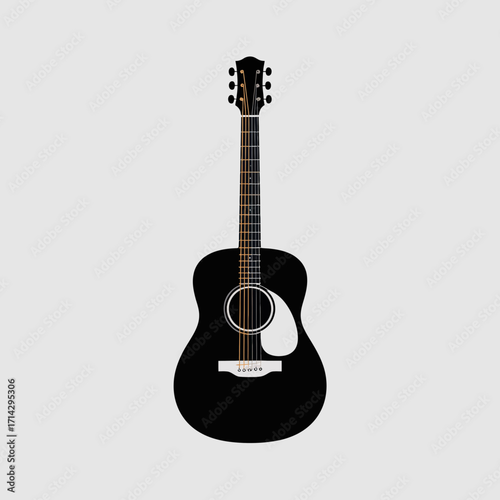 Fototapeta premium acoustic guitar isolated on white