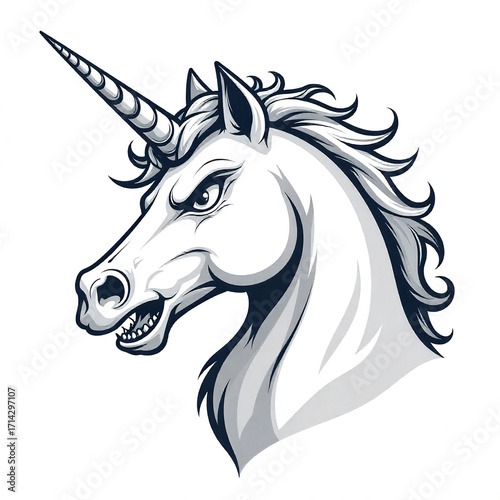 Magical Unicorn Mascot Vector Logo