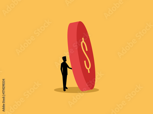 Financial crisis, businessmen support the coin from falling