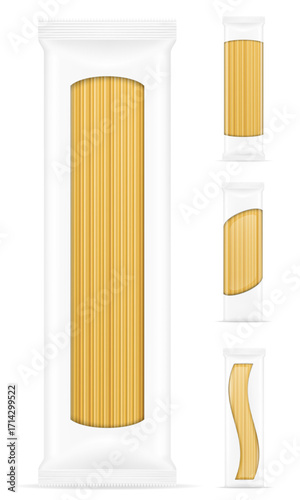 pasta in packaging cartoon stock vector illustration isolated on white background