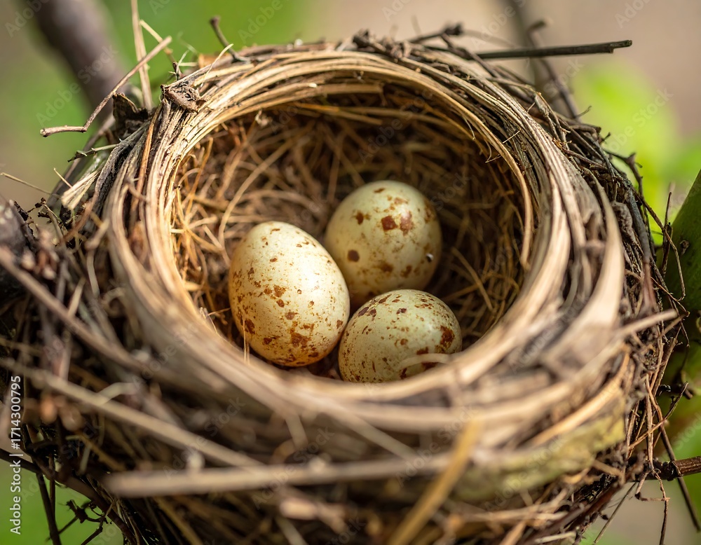 Obraz premium Bird's nest with eggs