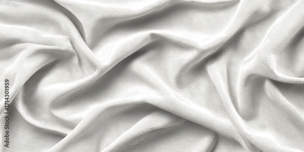 Fototapeta premium Soft White Fabric Draped and Folded Texture Background