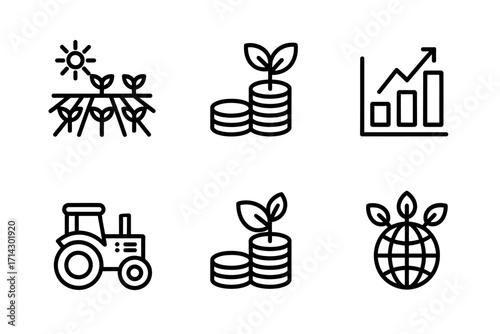 Agriculture Finance Icons