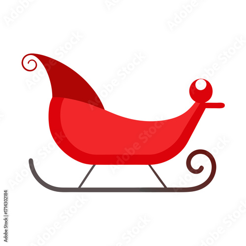 christmas sleigh with reindeer