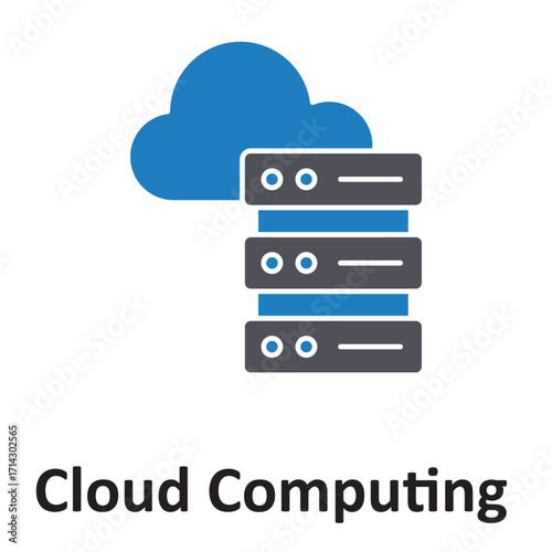 Cloud computing, Vector Icon which can easily modify or edit