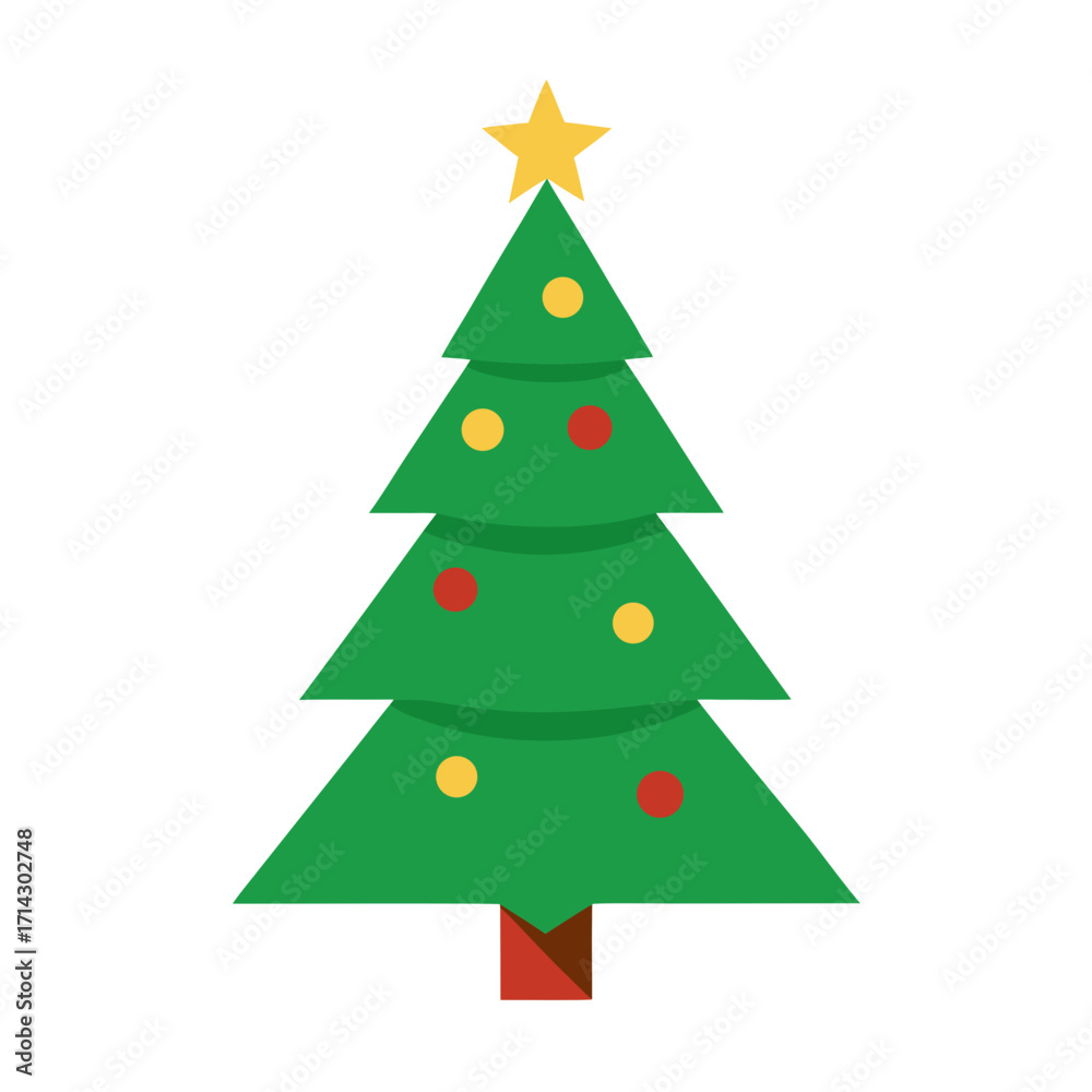 Fototapeta premium christmas tree vector illustration
