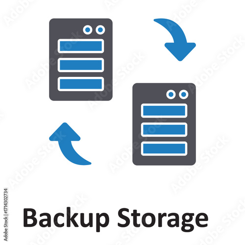  backup storage Vector Icon which can easily modify or edit