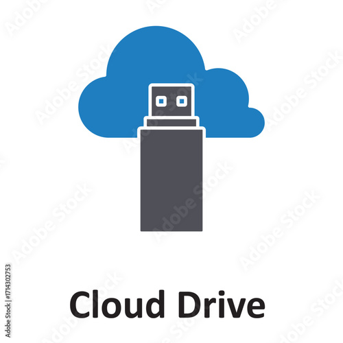Cloud drive Vector Icon which can easily modify or edit