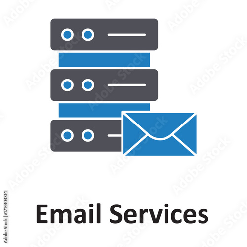 Email services Vector Icon which can easily modify or edit