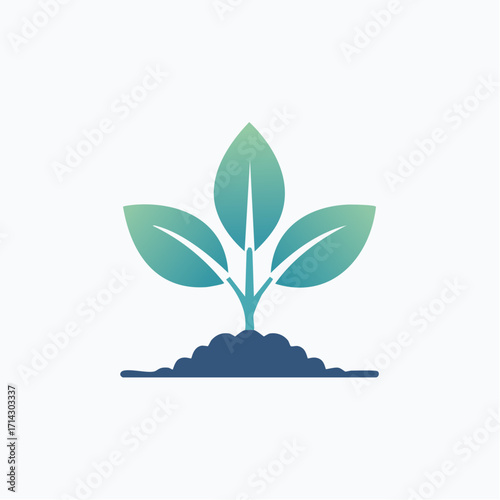 A minimalist vector illustration of a sprouting plant, symbolizing growth and rejuvenation