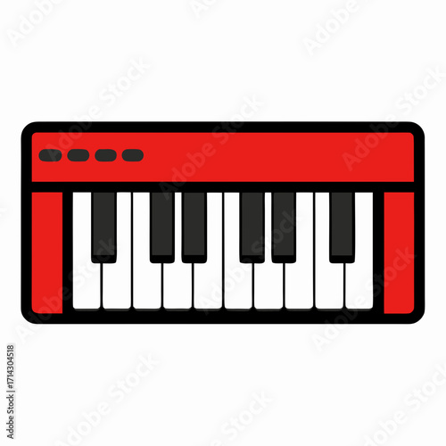 piano keys vector illustration