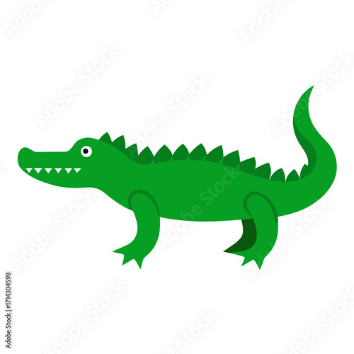 green iguana isolated on white