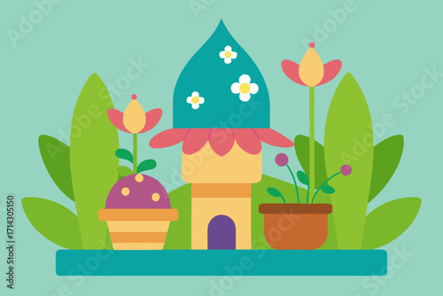 easter egg and flowers