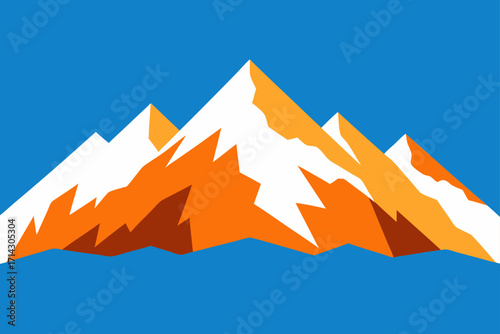vector illustration of a mountain landscape with mountains