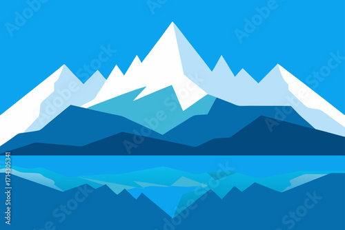 mountain landscape vector