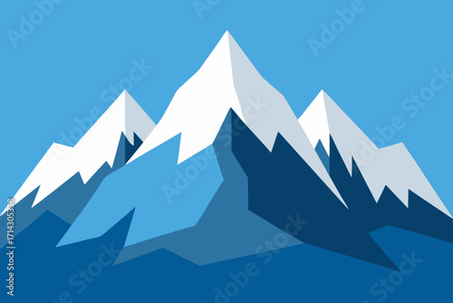 mountain landscape vector illustration