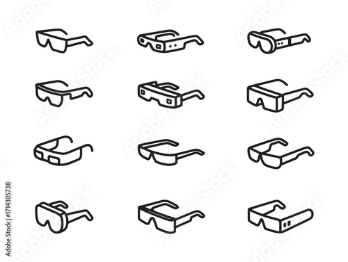 Smart glasses futuristic visual display accessory